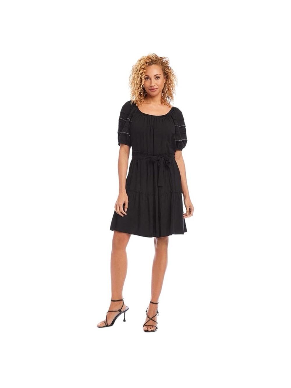 Karen Kane Short Sleeve Tiered dress black - XS